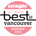 November 2019 “Best of Vancouver”. Winner “Best Hidden Gem”The Georgia Straight